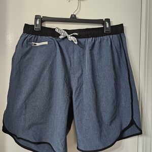 Men's Large Burnside Blue Athletic Shorts Swim Suit